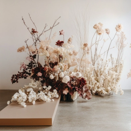 Dried botanical installations